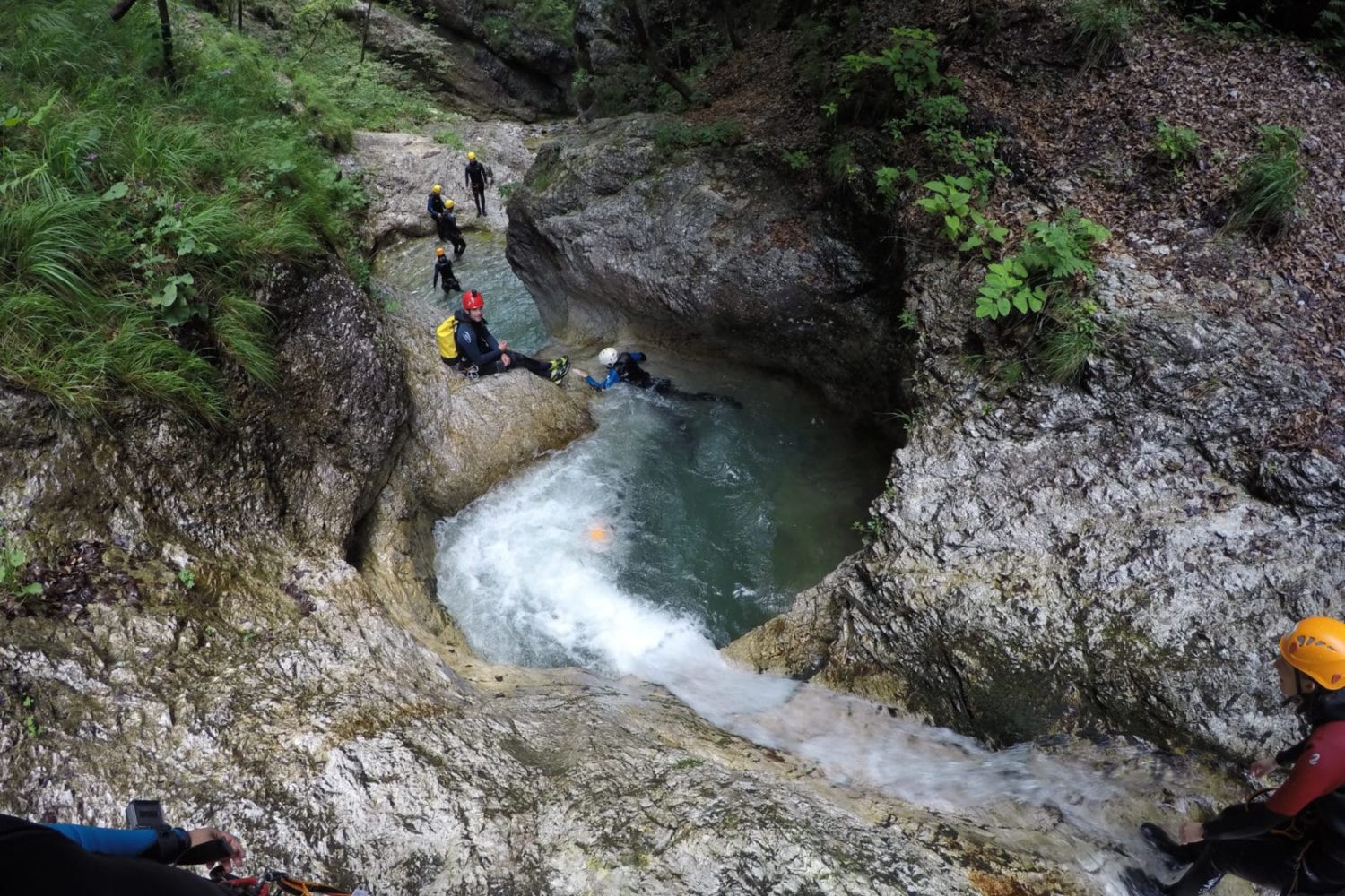 Canyoning in triglav national park Slovenia