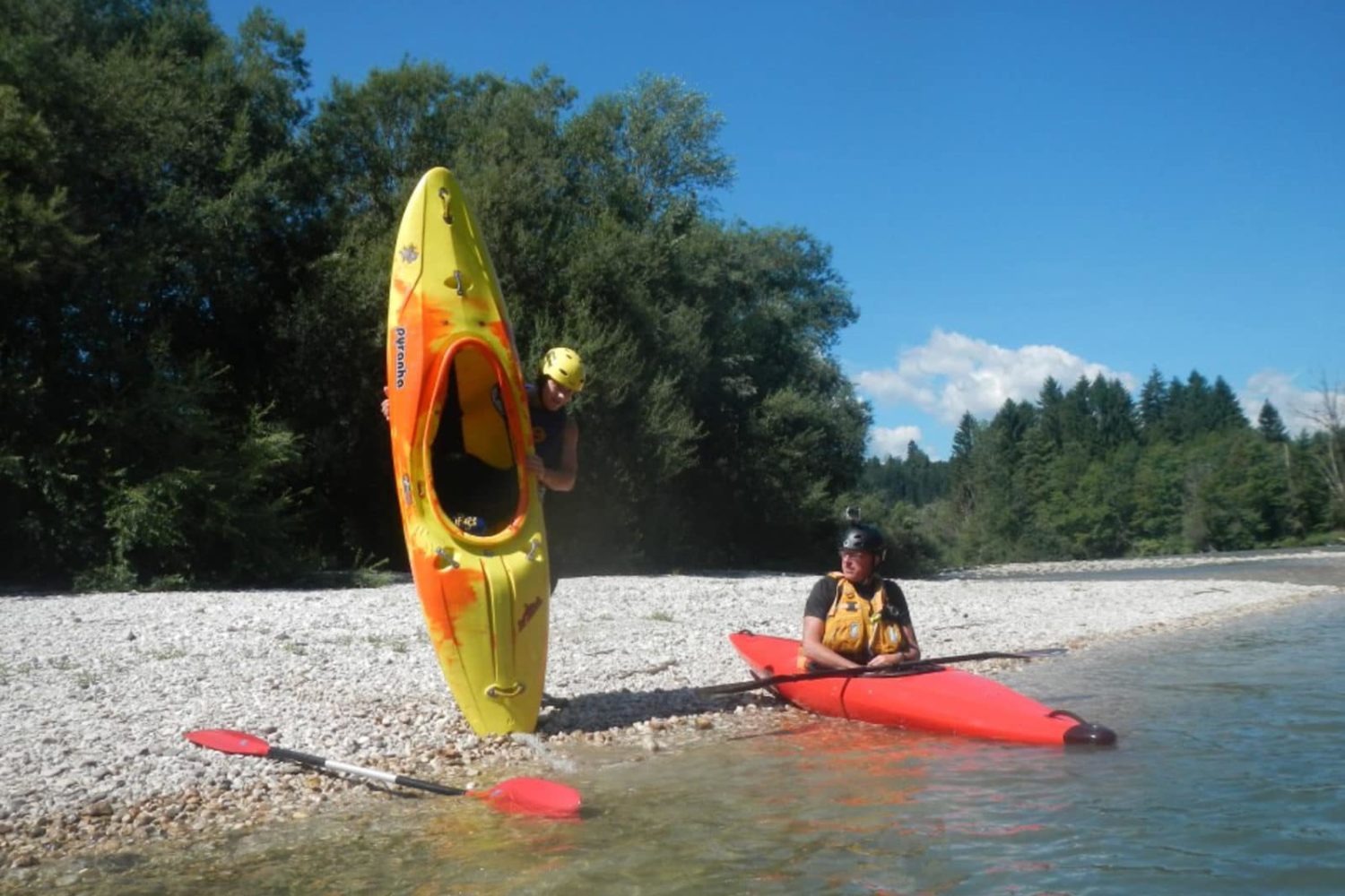 Kayaking at lake Bled