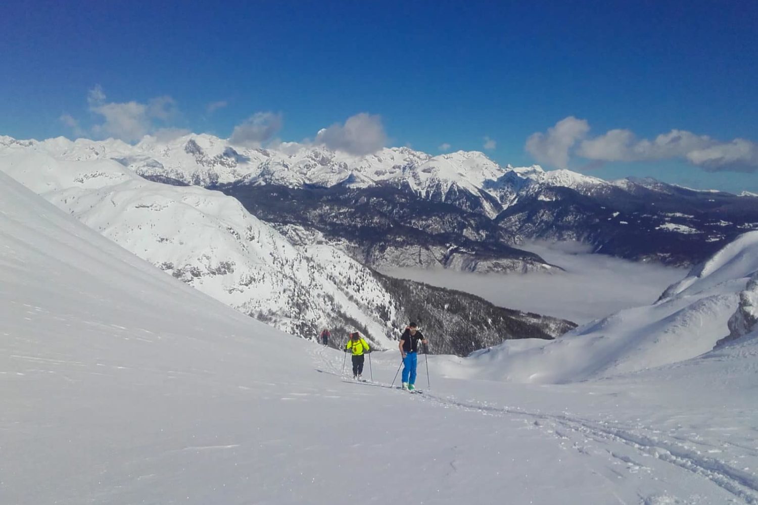 Ski touring in Slovenian Alps