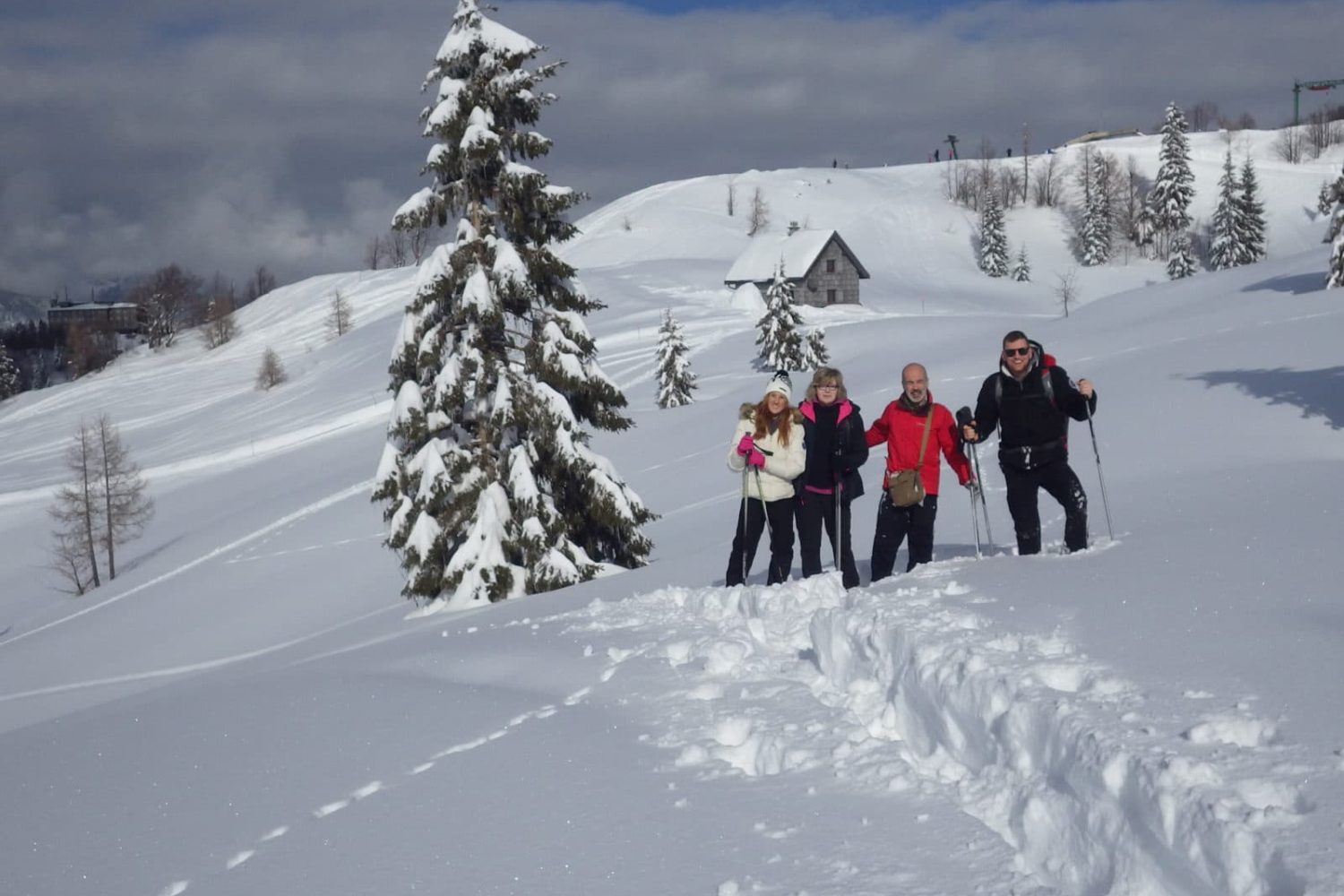 Snowshoeing on Vogel Slovenia