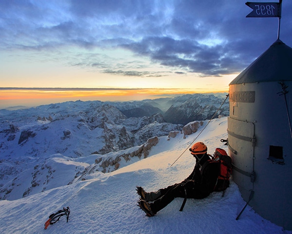 Winter mountaineering on Triglav Slovenia